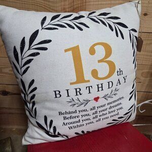 13th birthday pillow